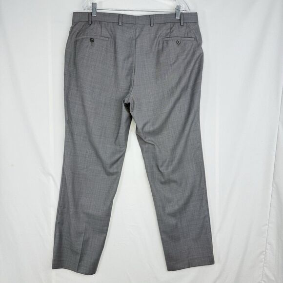 Michael Kors Mens Classic fit Wool Dress Pants 38w/30L Grey Solid NaturalStretch - Picture 3 of 16